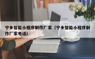 深圳宁乡智能小程序制作厂家（宁乡智能小程序制作厂家电话）